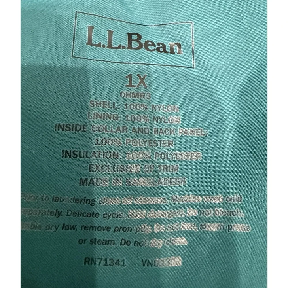 L.L. Bean Women's Primaloft Insulated Ski Snowboard Jacket Waterproof Size 1X